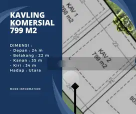 Kavling Komersial BSD City 799m2 dekat The Zora Daikanyama Ipeka QBig