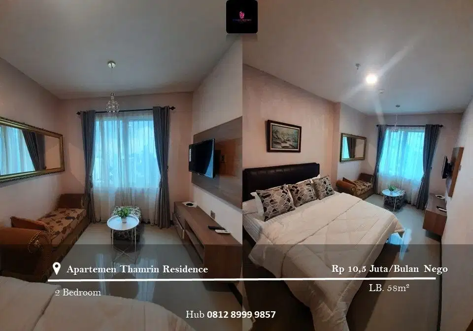 Disewakan Apartement Thamrin Residence High Floor 2BR FF