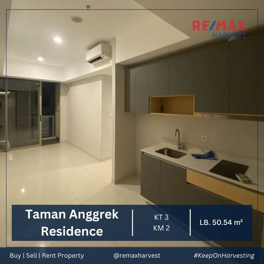Dijual Murah Harga Bu 3BR Apartemen Taman Anggrek Residence