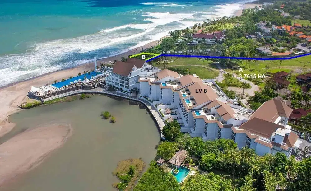 TANAH SUPER PREMIUM TEPI LAUT AREA PANTAI BERAWA