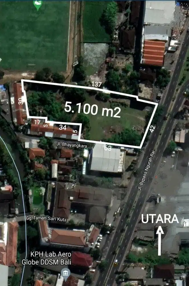 TANAH KOSONG ASPEK PERDAGANGAN & JASA KUTA