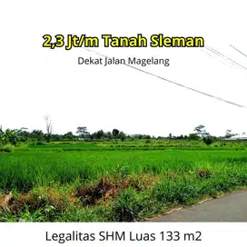 Tanah Strategis View Sawah Di Dekat Jalan Magelang Sleman