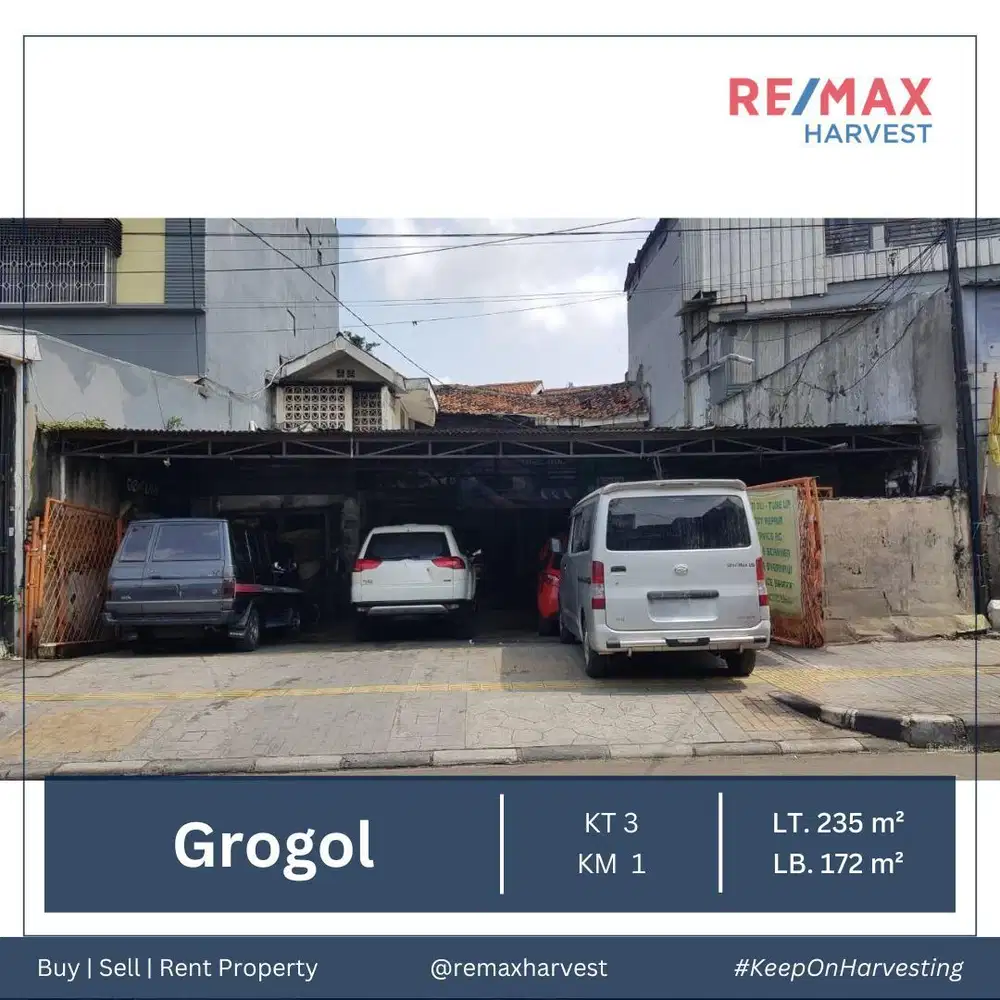 DIJUAL MURAH B.U RUMAH HITUNG TANAH LOKASI STRATEGIS GROGOL JKT BARAT