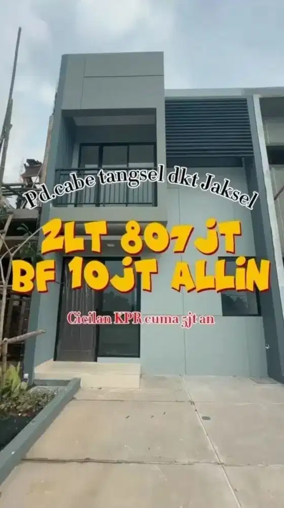 2Lantai Free Biaya2 Dekat Ke Ciputat dan Jaksel