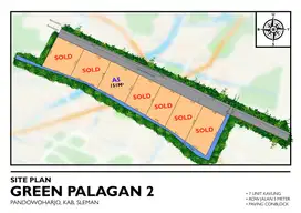 Vew Gunug Dan Hamparan Sawah Dijual Tanah di Jalan Palagan