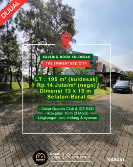 Kavling Hook Kuldesak 195 m² The Eminent BSD