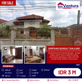 Rumah Di Daerah Bunga - Bunga Dekat Jalan Soekarno Hatta, UB, POLTEK