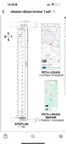 TANAH KAVLINGAN MURAH DI SOBA PINGGIR JALAN RAYA LOKASI NYAMAN BENAS BANJIR KEMANAN 24 JAM