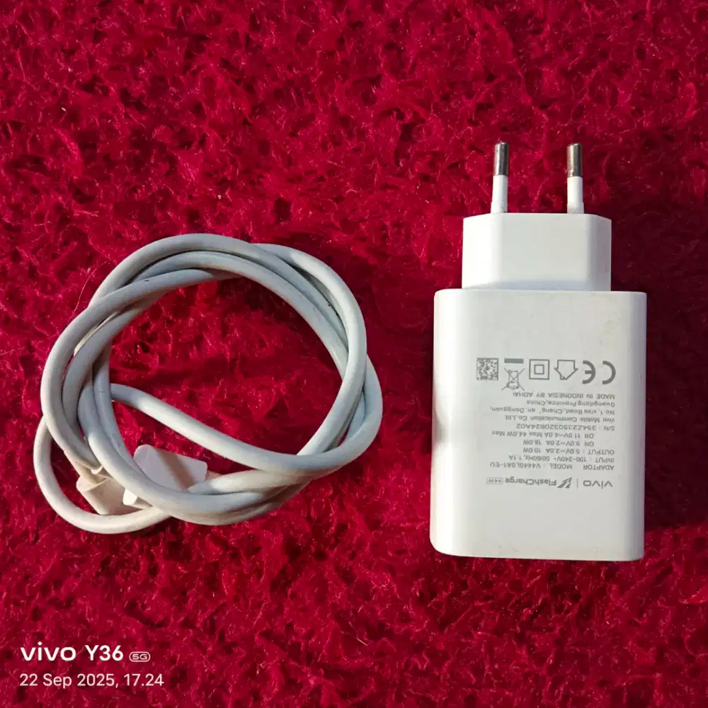 charger ori vivo 44watt original bawaan
