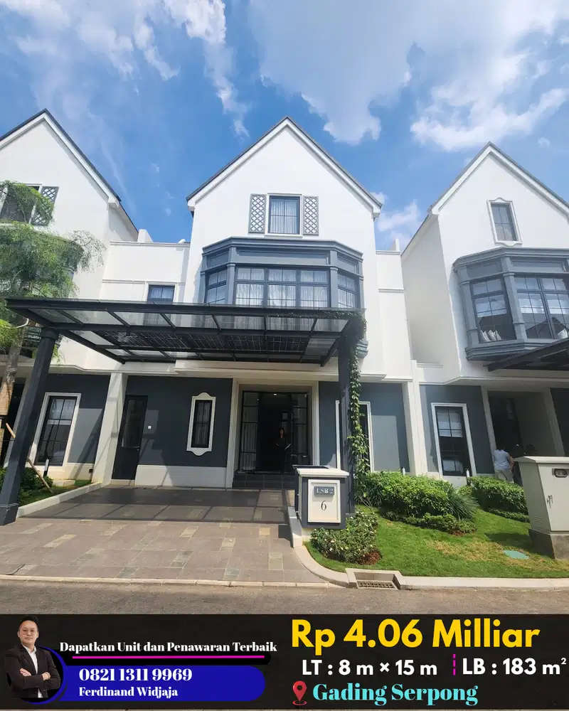 Rumah 3 Lantai Cluster Louise Summarecon Gading Serpong