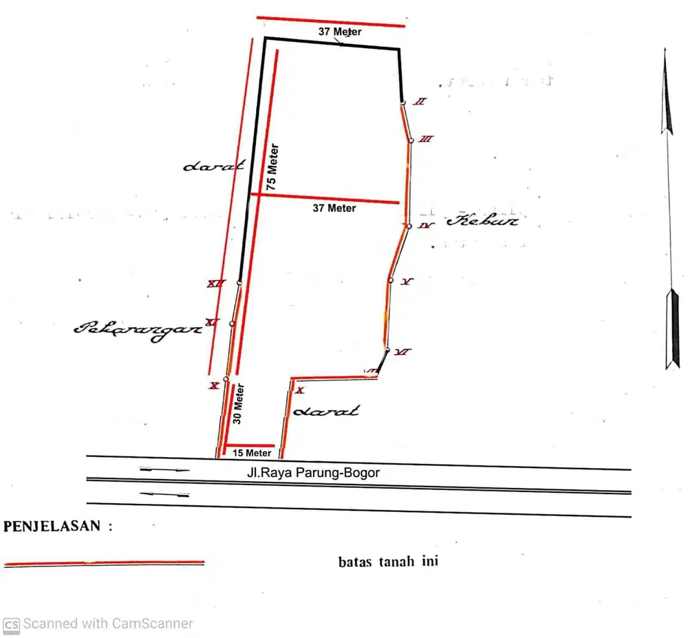 Tanah depan Litbang Dishub (cikal bakal 500m Gerbang Tol) Bogor Parung