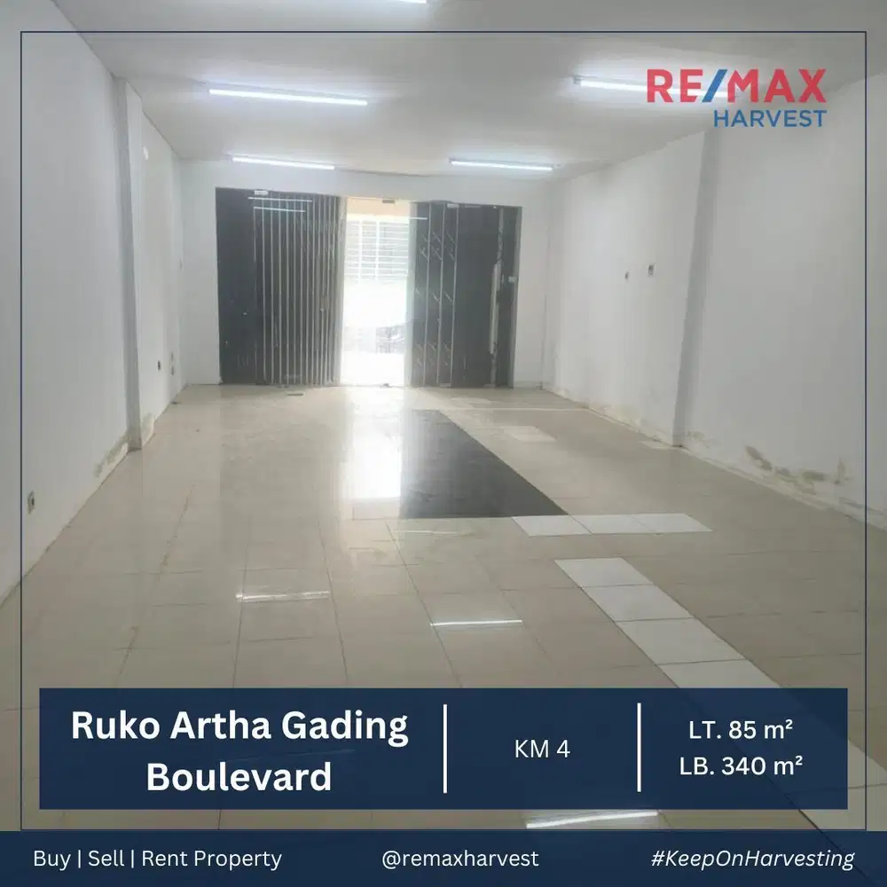 Disewakan Cepat RUKO ARTHA GADING BOULEVARD