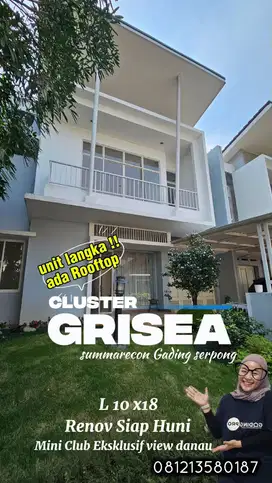 Dijual rumah deket pool view danau Grisea  gading serpong