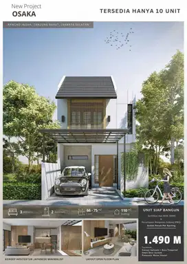 Dijual Rumah 2 lantai dengan konsep Japanese Minimalis di Jagakarsa