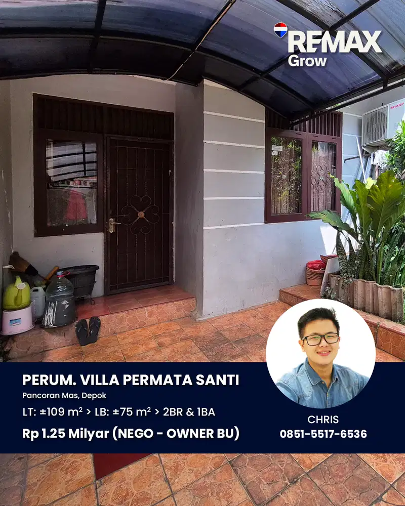 DIJUAL CEPAT OWNER BU RUMAH GANDENG AREA PANCORAN MAS (VARIAN 1)