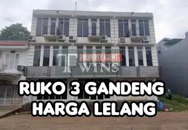 dijual pra lelang ruko 3 gandeng di taman kenari nusantara cibubur