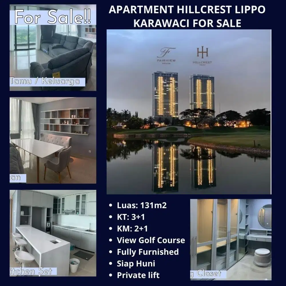Dijual Apartment Hillcrest Lippo Karawaci