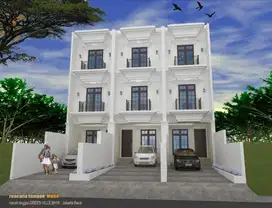 RUMAH INDENT GREEN VILLE BANGUNAN MODERN 3 LANTAI
