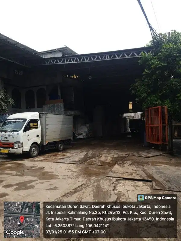 DIJUAL GUDANG MINUMAN LT=947 M², LB=740 M², JAKARTA TIMUR