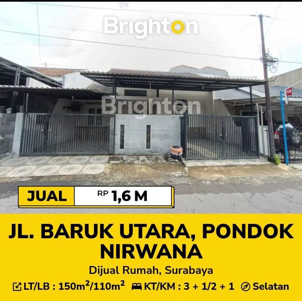 Baruk Utara Pondok Nirwana Rungkut Purimas Surabaya Siap Huni