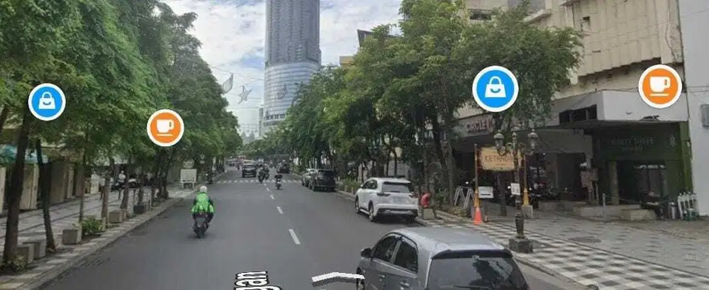 Bangunan  di Raya Tunjungan, Nol Jalan, MURAH, Hitung Tanah Saja