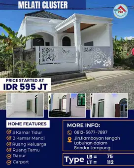 RUMAH CLUSTER MEWAH LOKASI STRATEGIS