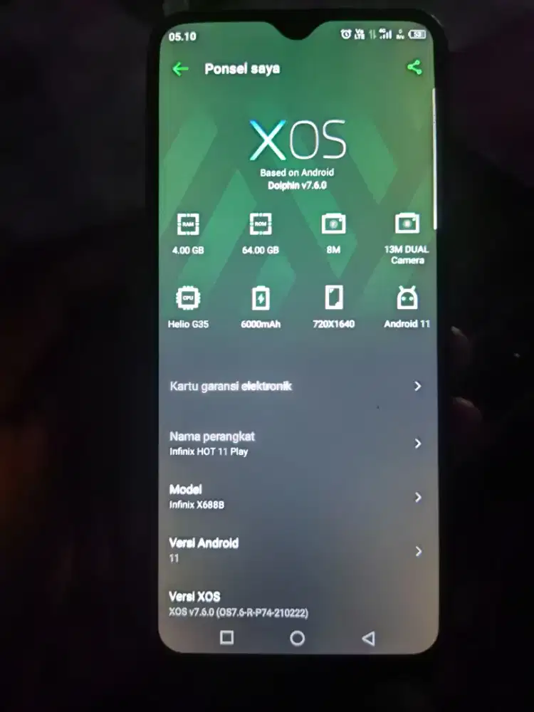 Infinix hot 11 play 4/64gb