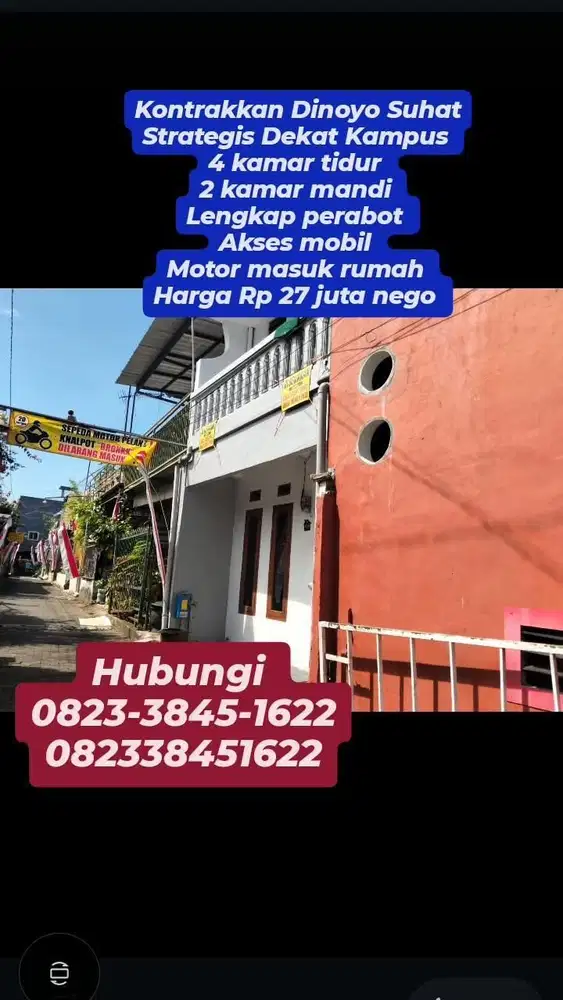 Kontrakkan 4 kamar Dinoyo Suhat Malang lengkap perabot