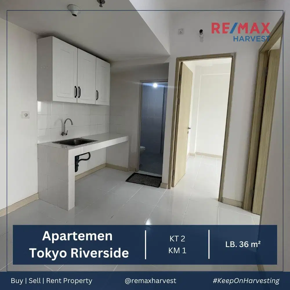 MURAH !! APARTEMEN TOKYO RIVERSIDE 2 KAMAR BONUS LEMARI KITCHEN, PIK 2