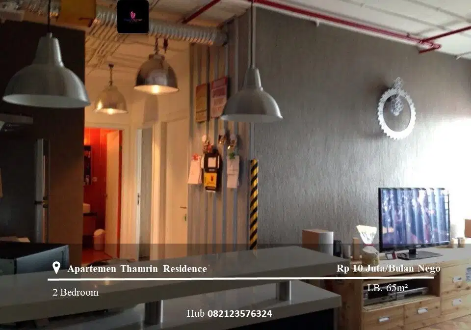 Disewakan Apartement Thamrin Residence Middle Floor 2BR Full Furnished