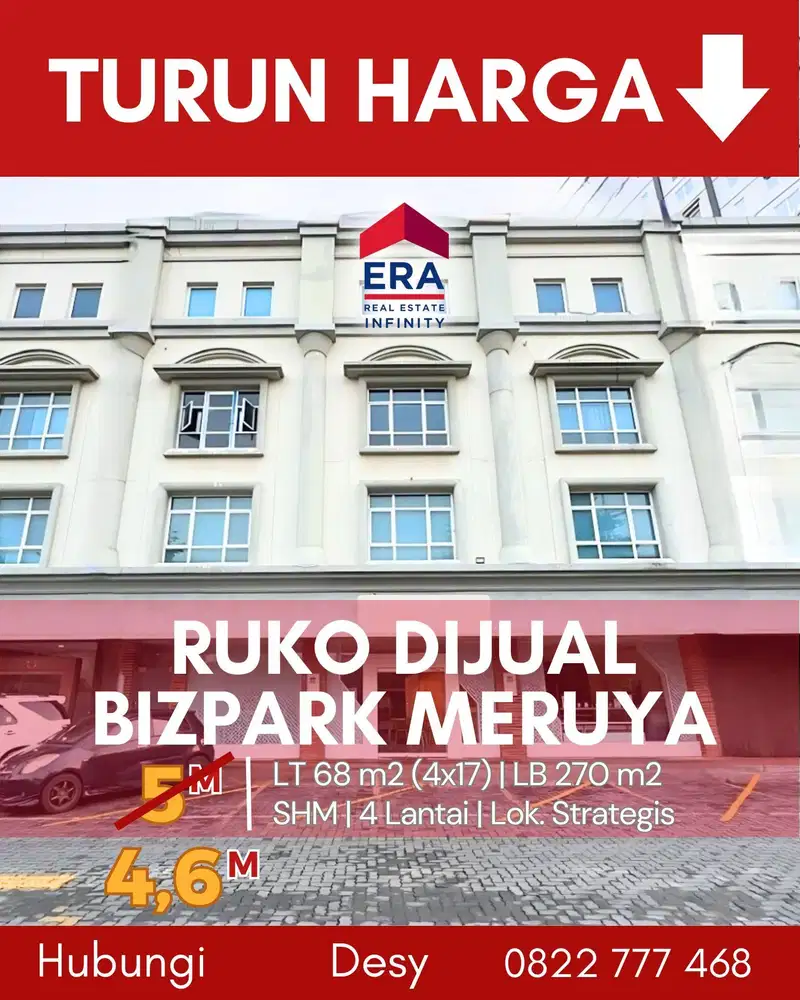 Dijual Ruko di Meruya, Kebon Jeruk, Jakarta Barat