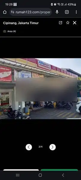 Ruang Usaha di Cipinang Raya ex alfa mart luas 450 m2 1 lantai parkiran luas Bagus SHM di jakartabTimur