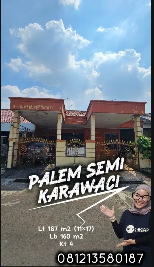 Dijual murah rumah di palem semi karawaci