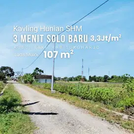 Dijual Kavling Siap Bangun SHM di Sukoharjo - Hanya 3 Menit Solo Baru