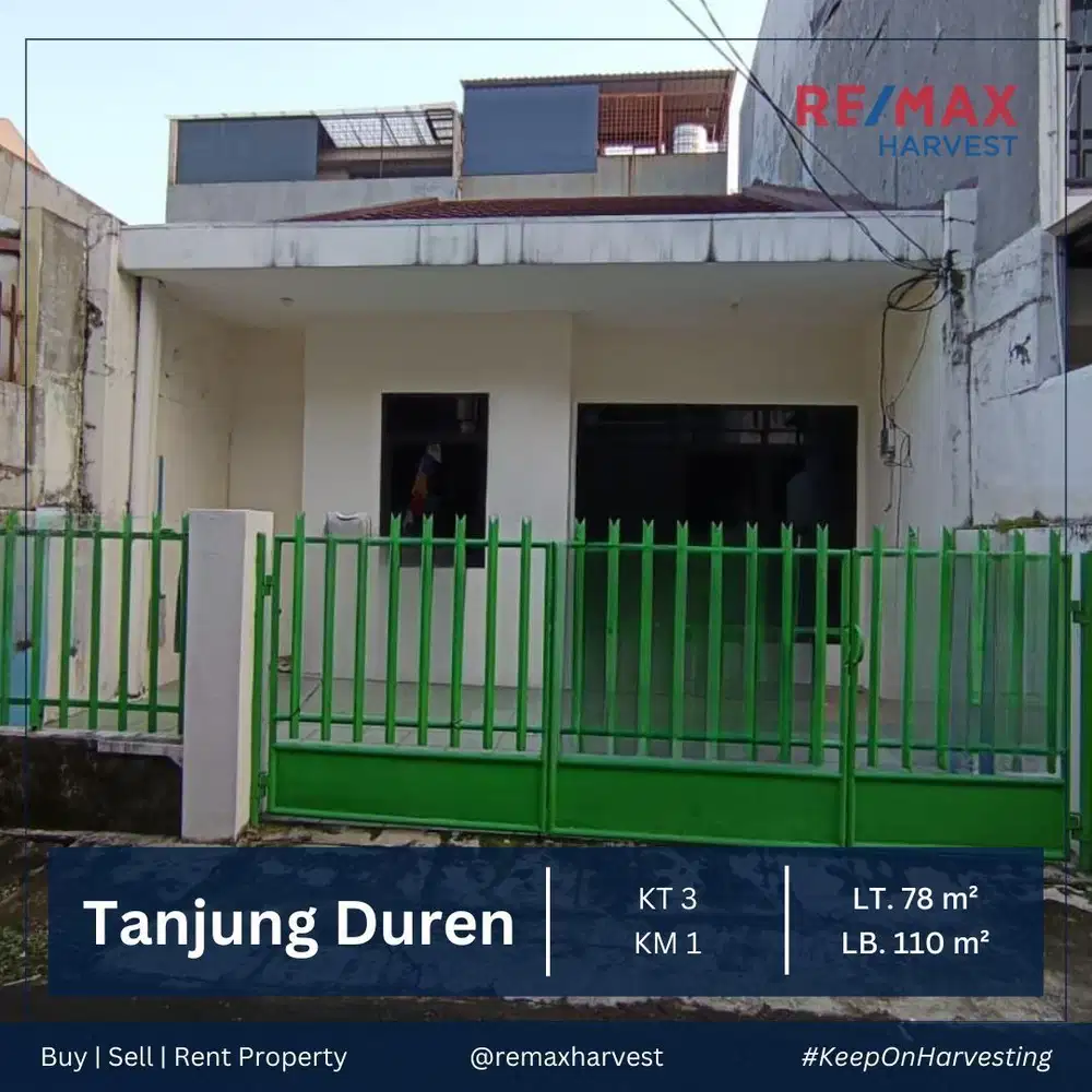 Dijual Murah Rumah Tinggal Dalam Komplek Tanjung Duren Jakarta Barat