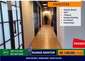 Disewakan Ruang Kantor sudah furnished lokasi Jakarta