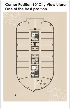 DIJUAL RUGI 200 JUTA OFFICE CIPUTRA WORLD
