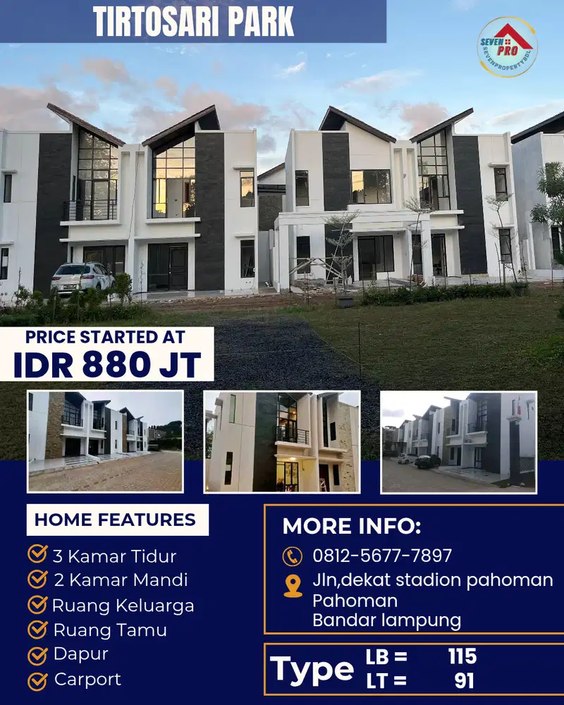 RUMAH DUA LANTAI DI TENGAH PUSAT KOTA BANDAR LAMPUNG