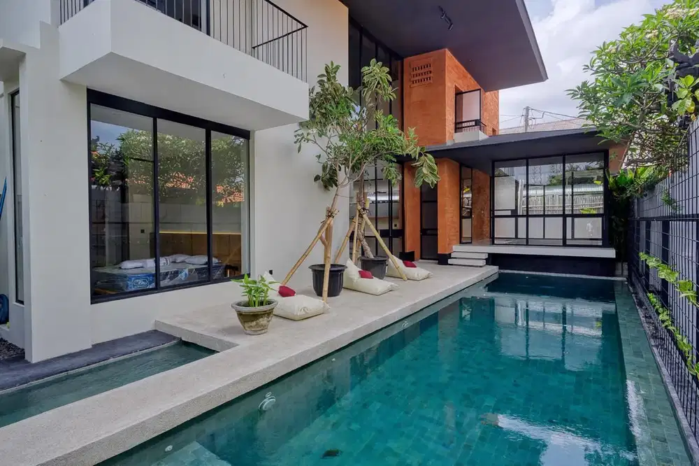 Stylish 3-Bedroom Villa with Pool and Rice Field Views for Yearly Rent