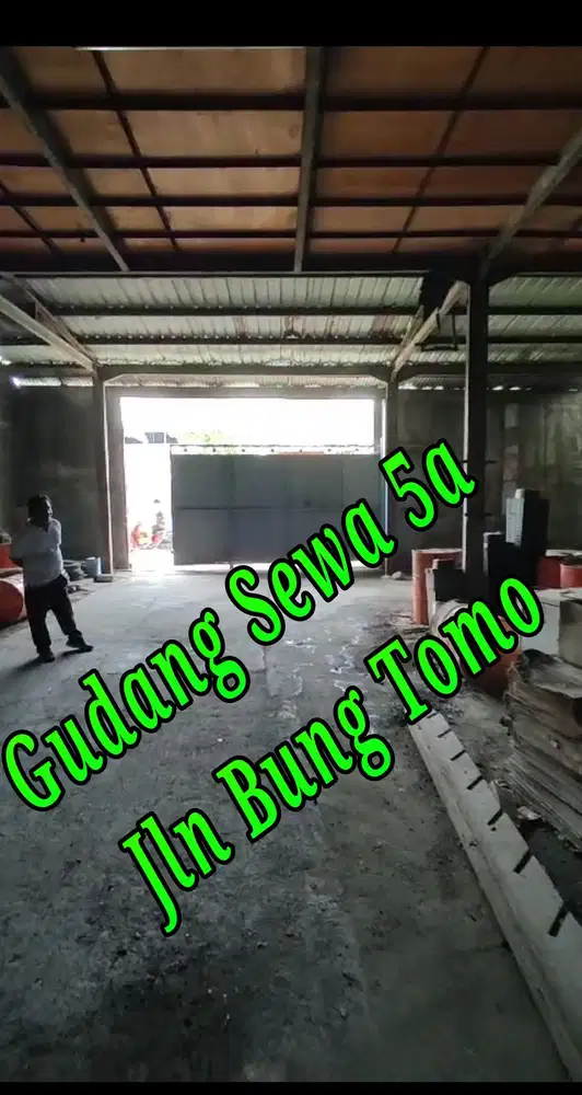 Disewakan Gudang di Jln Bung Tomo Gatsu Barat Denpasar Bali