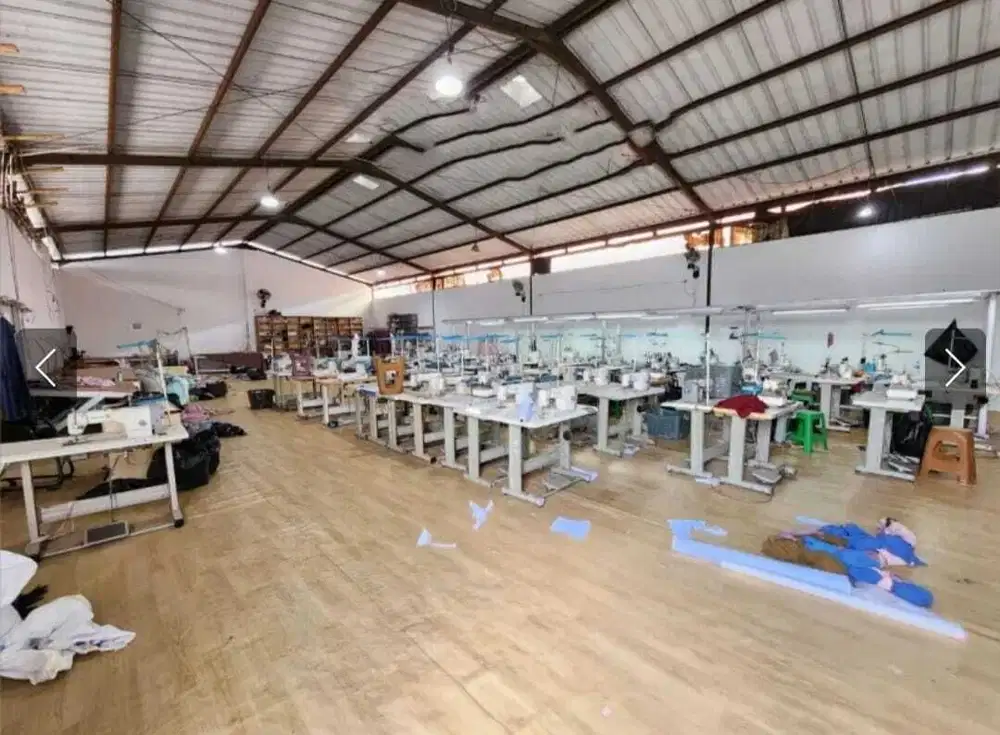 JUAL CEPAT Gudang ex Garment dan Kantor di Cigondewah Hilir, Bandung