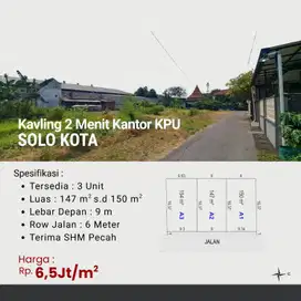 STRATEGIS Dekat Kantor KPU Solo Kota, SHM, 150 m2