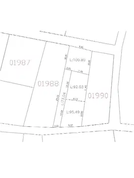 TANAH KAVLING UTK HUNIAN HOOK 95M2 140JT DKT JL SEDAYU-GESIKAN.JK13448