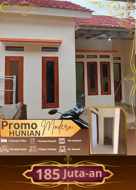 Rumah 2 kamar siap huni dengan desain modern mulai dari 200 jutaan