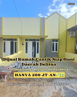 Dijual Rumah Siap Huni Dalam Komplek Daerah Patumbak