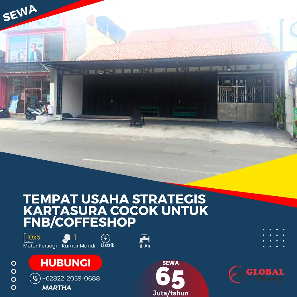 Ruang Usaha Strategis Kartasura Cocok untuk FNB/Coffeshop/Kantor