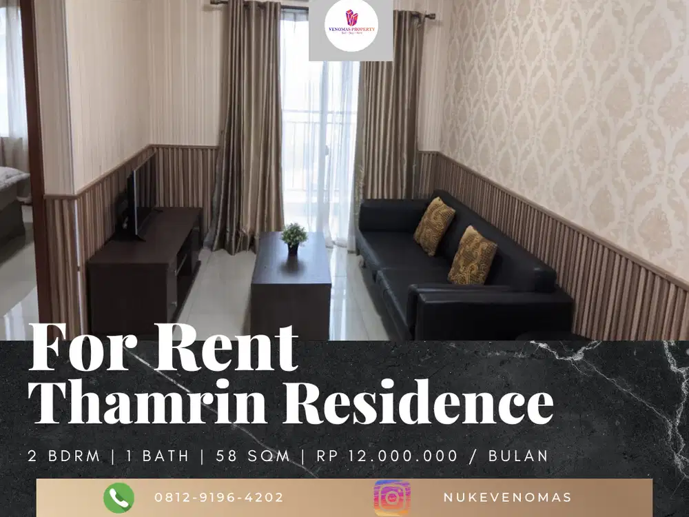 Disewakan Apartement Thamrin Residence 2BR Full Furnished