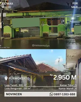 Dijual Rumah Luas Siap Huni Area Purwokerto