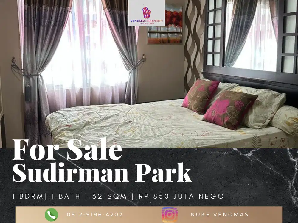 Dijual Apartement Sudirman Park 1 BR Furnished Bagus