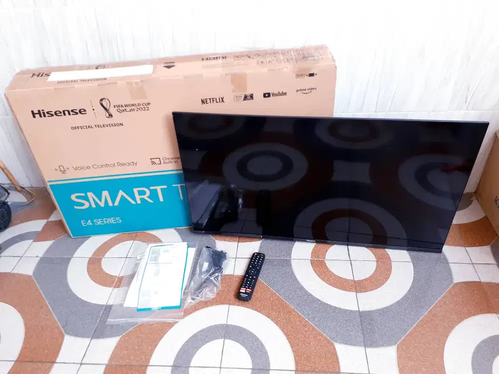 TV LED ANDROID HISENSE 40IN DIGITAL TV NETFLIK YOUTUBE MULUS GARANSI